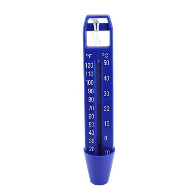  Northlight Large Pocket Swimming Pool And Spa Thermometer With Cord 9.5" - Blue/White