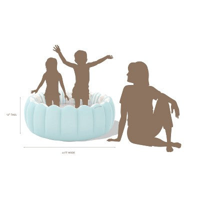  MINNIDIP Exclusive Resort Collection Minni Tufted Pool 35 Gal Novelty Kiddie Pool - Chambray Blue Shell