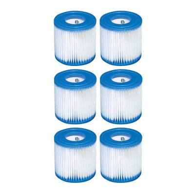  Intex Metal Frame 10' X 30" Round Outdoor Swimming Pool Set With 330 GPH Filter Pump, Maintenance Kit, Cover, And Filter Cartridges (6 Pack)