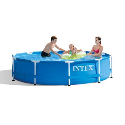  Intex Pool Kit W/ Intex 10 X 2.5-Ft Pool Set W/ Filter Pump W/ 10-Ft Pool Cover