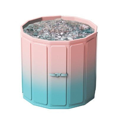  WARMOUNTS 77 Gallon Foldable Cold Plunge Tub With 5-Layer Insulation For Hot & Cold Therapy