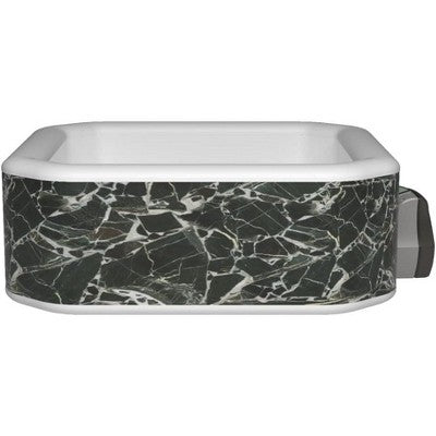 4 To 6 Person Inflatable Hot Tub – 82.7" Square Outdoor Spa With 105 Bubbling Jets, Wave Massage System, Marbleized Design