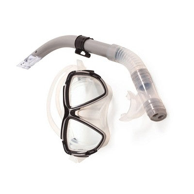  Pool Master 2pc Kona Pro Teen/Young Adult Scuba Mask And Snorkel Dive Set - Small/Medium - Gray/Black