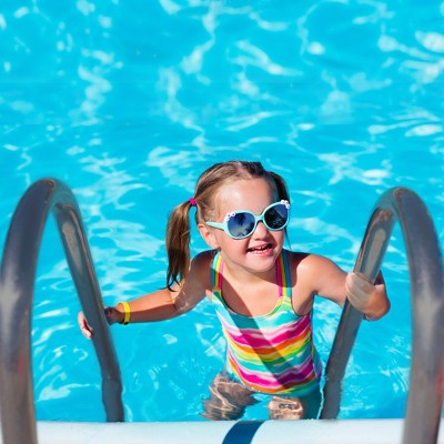  Saftron 3 Rung Step Ladder Metal Swimming Pool Handrail With Polymer Coat Finish For Fresh And Saltwater Inground Pool