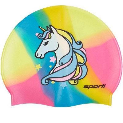  Sporti Unicorn Silicone Swim Cap Jr.