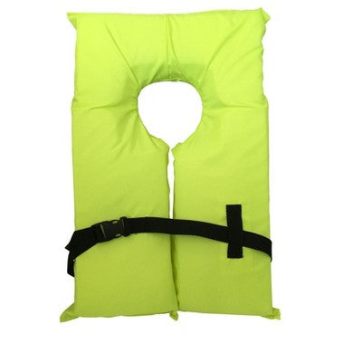  4 Pack Coast Guard Approved Life Jackets For Adults. High Visibility Color Type II Keyhole Life Vest In Classic May West Style.