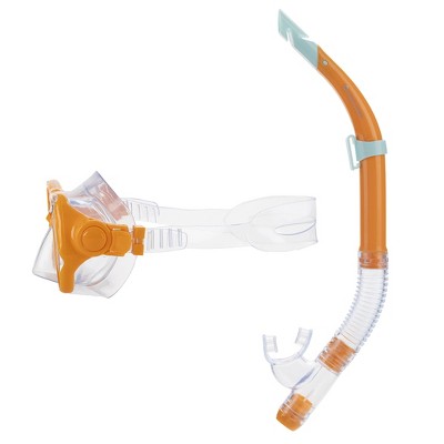  Hawaii Divers Manta Ray Adult Snorkel Combo – Orange (Unisex)