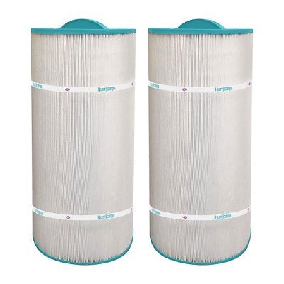  Hurricane Filters 2 Pack Replacement Spa Filter Cartridge Compatible To Unicel C-8399, PCD100W, Filbur FC-3965, And Caldera 100, White