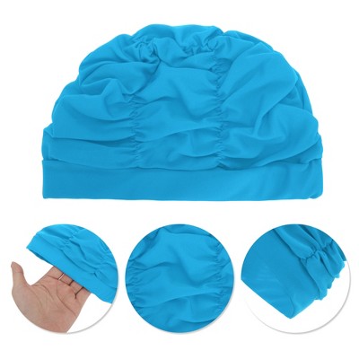  Unique Bargains Nylon Pleated Style Swimming Cap 1 Pc