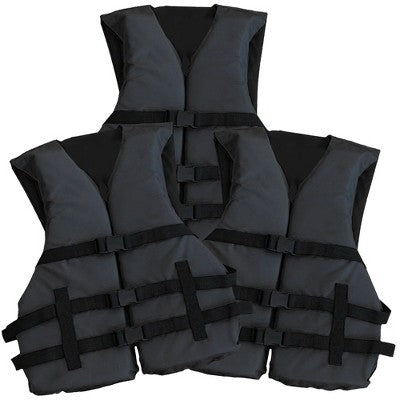  3 Pack Life Jacket Paddle Vest; Coast Guard Approved Type III PFD Life Vest Flotation Device; Jet Ski, Wakeboard, Kayak