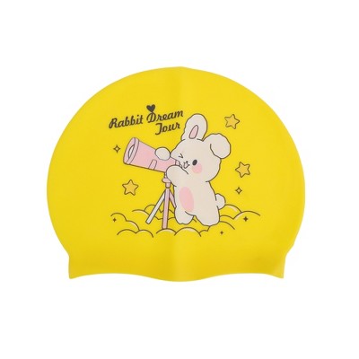  Unique Bargains Kid's Knitted PU Cartoon Binoculars Swim Cap 1 Pc