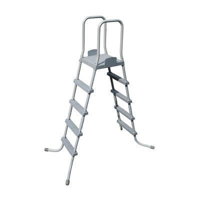  Bestway: 52" Steel Above Ground Swimming Pool Ladder No-Slip Steps