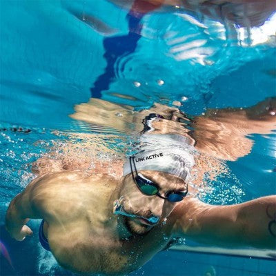  Link Active Adult Silicone Swim Cap Durable Comfortable BONUS EAR & NOSE PLUGS INCLUDED!!!
