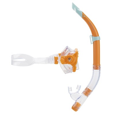  Hawaii Divers Manta Ray Adult Snorkel Combo – Orange (Unisex)