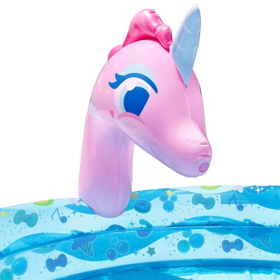  Banzai Spray 'N Splash 78 X 60 X 32" Unicorn Inflatable Pool