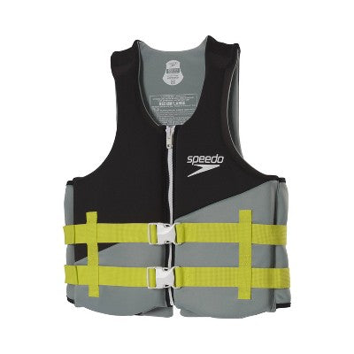  Speedo Adult Life Vest - Black/Lime XS/S: Polyethylene & Polyester Buckle Closure