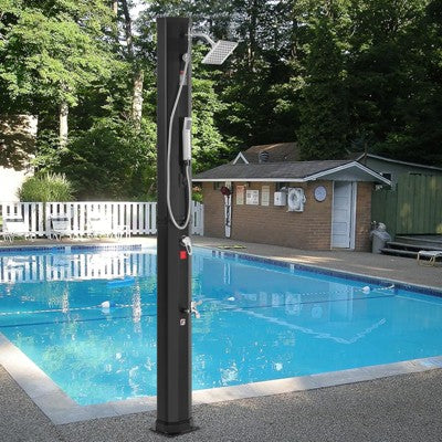  VEVOR Outdoor Solar Heated Shower, 10.57 Gallon Poolside Shower Kit With 2 Shower Head And Foot Shower Tap, Handheld/Hanging Two Modes Fast Assembly
