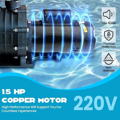  1.5HP Variable Speed Pool Pump 220V – 2-Speed Energy-Saving Motor, 3000-8000 GPH High Flow