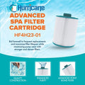  Hurricane 2 Pack HF4H23-01 Advanced Spa Filter Cartridge Replacement For PFF25TC-P4, Unicel 4CH-23, Filbur FC-2400, White