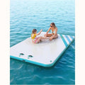  Inflatable Floating Dock, Swim Platform Thick Lake Floats, Non-Slip Air Dock Platform With Portable Bag, Floating Platform Island For Pool Beach
