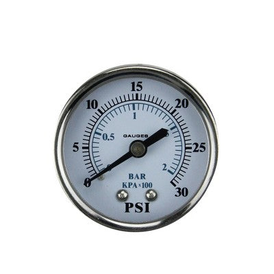  Pool Central Back Mount Stainless Steel Pressure Gauge 2" - White