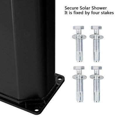  Costway 9.3 Gallon Outdoor Solar Heating Shower 7.2Ft Adjustable Shower Head W/Base