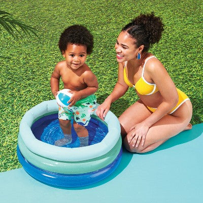  5.91'' X 1.97'' X 7.87'' Mini 3 Ring Pool 43 Gal Oval Kiddie Pool - Sun Squad™