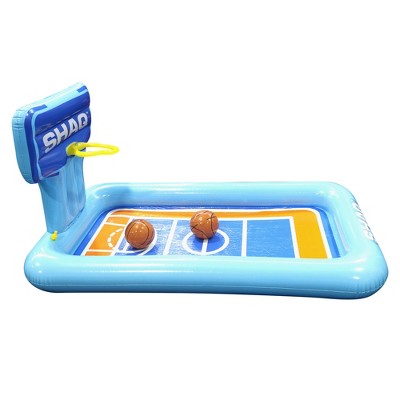  SHAQ Basketball Hoop Sprinkler Pool Inflatable Basketball Court