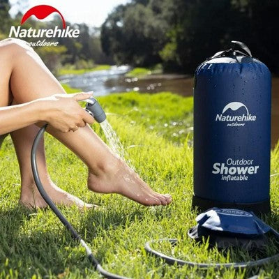  Naturehike Portable Camping Shower,11L Shower Bag With Foot Pump And Handy Nozzle, Kit,for Beach Hiking Trip,Camping,Garden Shower, Outdoor Shower