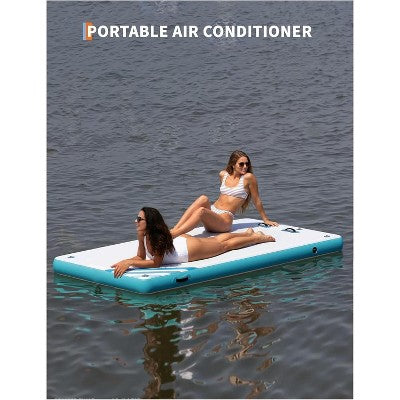  Inflatable Floating Dock, Swim Platform Thick Lake Floats, Non-Slip Air Dock Platform With Portable Bag, Floating Platform Island For Pool Beach