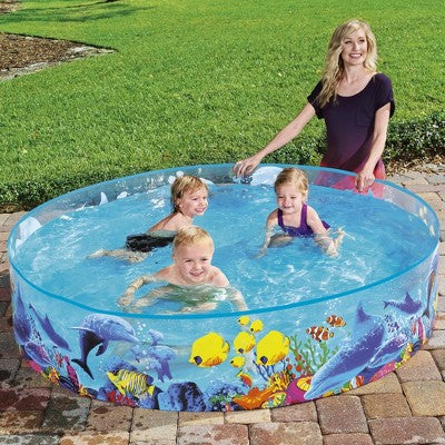  Bestway H2OGO! 6\' X 15" Odyssey Fill \'N Fun Plastic Kids Swimming Pool