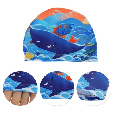  Unique Bargains Kid's Polyester Cartoon Whale Swim Cap 1 Pc