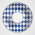  Gymojoy Blue Checkers Kids Tube Donut Style Pool Float