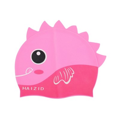  Unique Bargains Kid's Silicone Cartoon Fish Swim Cap 1 Pc