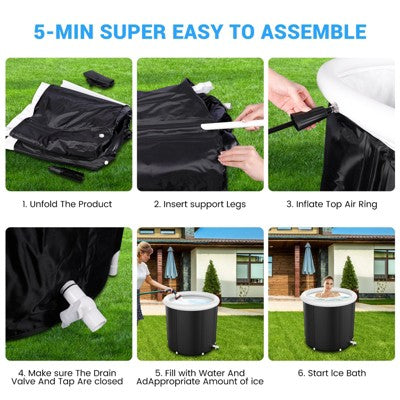  Mojgar 105 Gal Cold Plunge Tub Portable Ice Bath Tub For Athletes And Plunge Tub
