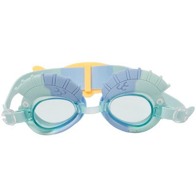  Sunnylife Kids Swim Goggles - Finn The Fish Aqua Blue, 3D Fish Band