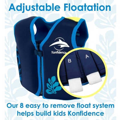  Konfidence Learn To Swim Buoyancy Jacket In Pink Hisbiscus
