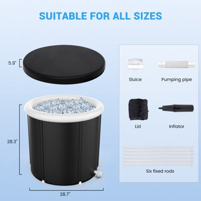  Mojgar 105 Gal Cold Plunge Tub Portable Ice Bath Tub For Athletes And Plunge Tub