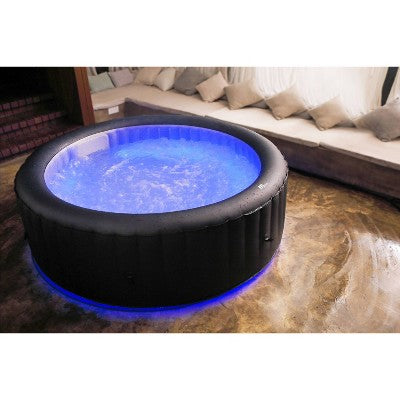  MSpa Aurora Round Bubble Spa With Thermal Cover 245 Gal 138 Electric 110 Volt AC Inflatable Hot Tub