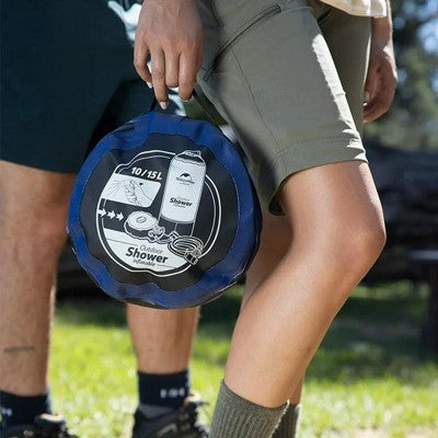  Naturehike Portable Camping Shower,11L Shower Bag With Foot Pump And Handy Nozzle, Kit,for Beach Hiking Trip,Camping,Garden Shower, Outdoor Shower
