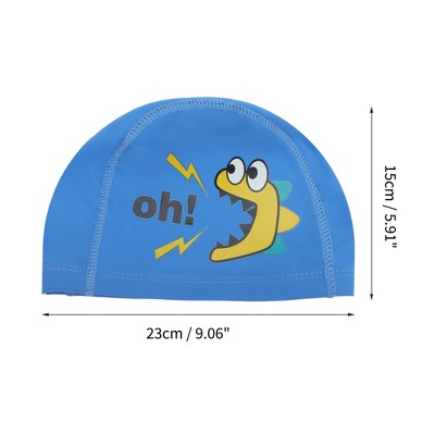  Unique Bargains Kid's Knitted PU Letter Swim Cap 1 Pc