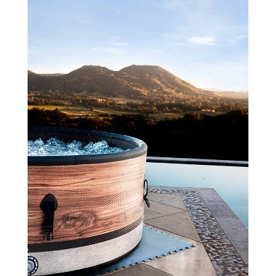  MSpa Duet Round DWF Bubble Spa With Thermal Cover 245 Gal 138 Electric 110 Volt AC Inflatable Hot Tub