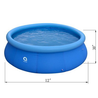  JLeisure Avenli 17808 12 Foot X 30 Inch 2 To 3 Person Capacity Prompt Set Above Ground Kids Inflatable Outdoor Backyard Kiddie Swimming Pool, 2 Pack