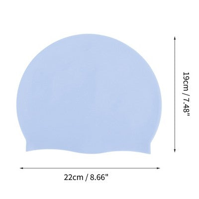  Unique Bargains Silicone Waterproof Solid Color Swim Cap 1 Pc