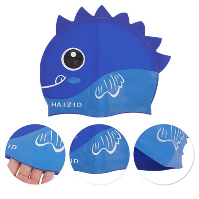  Unique Bargains Kid's Silicone Cartoon Fish Swim Cap 1 Pc
