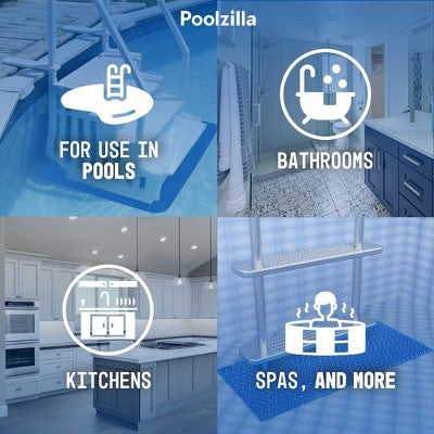  Poolzilla Swimming Pool Ladder Mat, Non-Slip Protective Pad For Liner