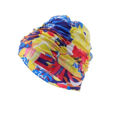  Unique Bargains Polyester Swim Cap 5.91"x9.25" Multicolor 1 Pc