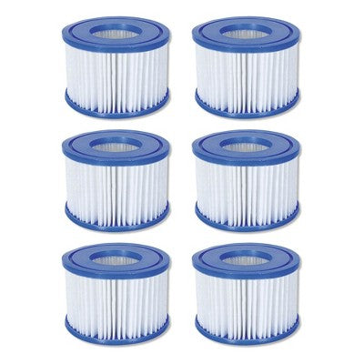  Bestway SaluSpa AirJet Honolulu 6 Person Inflatable Portable Hot Tub And 12 Coleman SaluSpa Type VI Replacement FIlter Cartridges