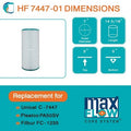  Hurricane Advanced Spa Filter Cartridge For Unicel: C-7447, Pleatco: PA50SV, Filbur: FC-1235, Hayward, C2000, SwimClear C202 & Sta-Rite PRC 50, 4 Pack