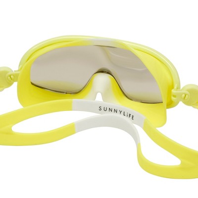  Sunnylife Kids Swim Mask Salty The Shark Neon Yellow,Underwater Goggles,Age 3+